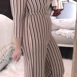 Chelsea and Violet  striped pants romper size small Photo 0