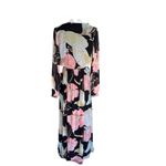 Lulus  - NWT Wondrous Water Lilies Black Floral Print Maxi Dress Sz M Photo 5