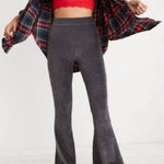 Aerie  Groove On Flared Pants Velvet Ribbed High Rise Gray Small New Lounge Boho Photo 0
