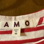A M O  red & white striped t-shirt dress Photo 1
