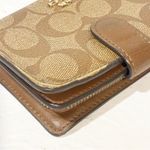 Coach  Signature Medium Corner Zip Wallet - Brown/Khaki Photo 2