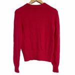 J.Crew  Alpaca Merino Wool Sweater Hot Pink Button Detail Crewneck Size XSmall Photo 12