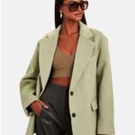 NWOT Apparis Celine Single Breasted Blazer in Faux Wool S Black Photo 2