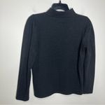 Madewell mock neck black ribbed top with puffed sleeves size medium Photo 5