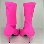 Balenciaga Knife Bootie Spandex Matt Fluo Pink Kitten Heel Barbie Boots EU 37 Photo 10