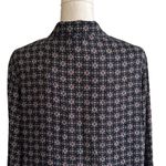 About A Girl Blue Lavender Floral Button Tab Sleeve Blouse Top Size XL NEW Photo 4