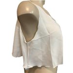 Zuliana White O/S Fits Most Sheer Crop Top. Made in USA. New With Tags Size undefined Photo 3