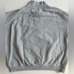 Aerie  Womens Gray Cropped Quarter Zip Long Sleeve Sweatshirt with Pocket Size Sm Photo 2