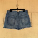 Madewell  High Rise Raw Hem Medium Wash Denim Short Photo 3