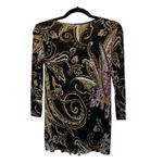 Etro Paisley Printed Stretch Mesh Knit Blouse | Black Multi | 40 (US 4) Photo 1