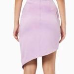 Elliatt NWOT Camo Asymmetric Satin Cocktail Dress in Lavender Sz M Photo 1