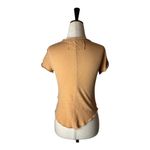 We The Free  Shirt Women XS Tan Orange Crew Neck Short Sleeve Be My Baby Tee Sexy Photo 2