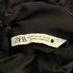 ZARA Limited Edition RARE Satin Ruffled Front Cut Out Mock Neck Mini Dress Photo 8