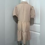 DKNY Beige Button-Up Midi Dress Size 12 Photo 1