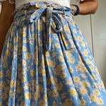 Who What Wear Blue Flower Skirt Photo 0