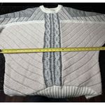 Juice vintage cable Knit patchwork leather Striped Sweater Long Sleeve XL Photo 7