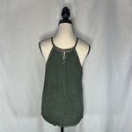 Blue Rain - Teal Green Floral Tank Blouse Size Small Embroidered Photo 4