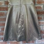 Karen Millen Metallic Champagne Gold Cocktail Dress Women’s 4 Fit Flare Photo 7
