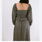 Listicle  Long Sleeve Gingham Sweetheart Midi Dress L NWOT Photo 1