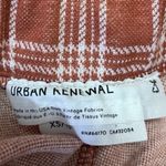  Urban Renewal Remnants Brown Plaid Front Slit Trouser Pants XS Photo 3