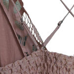 Free People  Adella Slip Dress Mini Rose Lace Adjustable Ruffle Smocked M New Photo 8