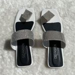 White rhinestones bling bling sandals Size 7.5 Photo 3