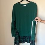 Zeagoo  Women's Sweater Dress Tunic Green Sweater Blue Plaid Under Size XXL Photo 5