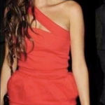 Preen By Thornton Bregazzi One Shoulder Laces Up Mini Dress Red Women Small Photo 0