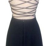 Lulus LULU’S “Good Deeds Black Lace-Up Dress” lightweight Georgette fabric. Small. EUC Photo 1