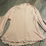 Free People Intimately  pink waffle knit scalloped edge, long sleeve Photo 4