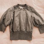 3.1 Phillip Lim Grey melange French Terry Puff-Sleeve Sweatshirt Photo 0