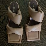 ALOHAS  Natasha Twist Strap Leather Square Toe Puffy Mule Sandal Photo 1