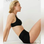 J.Crew  Squareneck bikini top in Black Size XS NWOT Photo 1