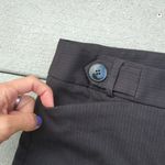 Dalia Collection Pinstripe Flare Dress Pants wiih Button Detail on Waist Black Size 10 Photo 3