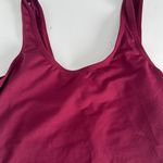 Burgundy woman’s leotard. Built in shelf bra. Size XS Red Photo 5