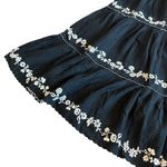 Farm Rio Embroidered Ruffle Maxi Skirt Tiered Cotton Black White Size Medium NWT Photo 11