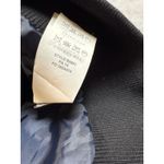 J.Crew  Womens Bomber Jacket Small Gray Pinstripe Wool Blend Full Zip Photo 4