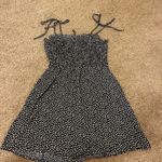 Dress Forum  Navy and White Flower Print Mini Dress with Ties Photo 1