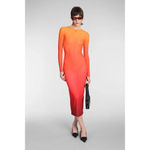 Courreges 2nd Skin Dress In Gradient Sunset in Orange XSmall New Womens Bodycon Size XS Photo 9