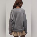 Pilcro The Oaklyn Cozy Crew-Neck Sweatshirt in Gray Size Small Photo 2