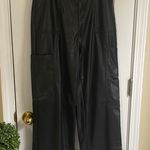 No Boundaries Black Faux Leather Wide-Leg Pants Photo 0