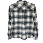Mountain Club Womens Plaid Flannel Shirt Black/White Long Sleeve Button Photo 1