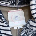 Anthropologie HEI HEI • Anthro Fringed Fieldwork Anorak jacket olive green draped utility Photo 3