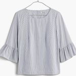 Madewell Striped Bell Sleeve Shirt Photo 3