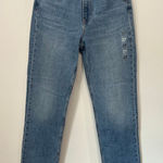 Gap Womens Jeans 27 NWT $79 Sky High Rise Straight Cotton Blue Mom Pants Photo 0