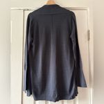 margaret o'leary Margaret O’Leary‎ Lightweight Cotton Cardigan Size Medium Navy EUC Photo 1