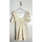 Free People  Cheyenne Smocking Short Puff Sleeve Denim Mini Dress Size X-Small Photo 9