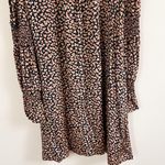 ByTiMo Floral Print Sheath Dress Unlined Mini Length Smocked Long Sleeve Size L Photo 10