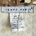 Tempo Paris Boho Crochet Size Medium Brown Animal Print Fall Layering Kimono Photo 2