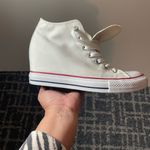 Converse  Women's White High-Top Sneakers with Red Trim Photo 1